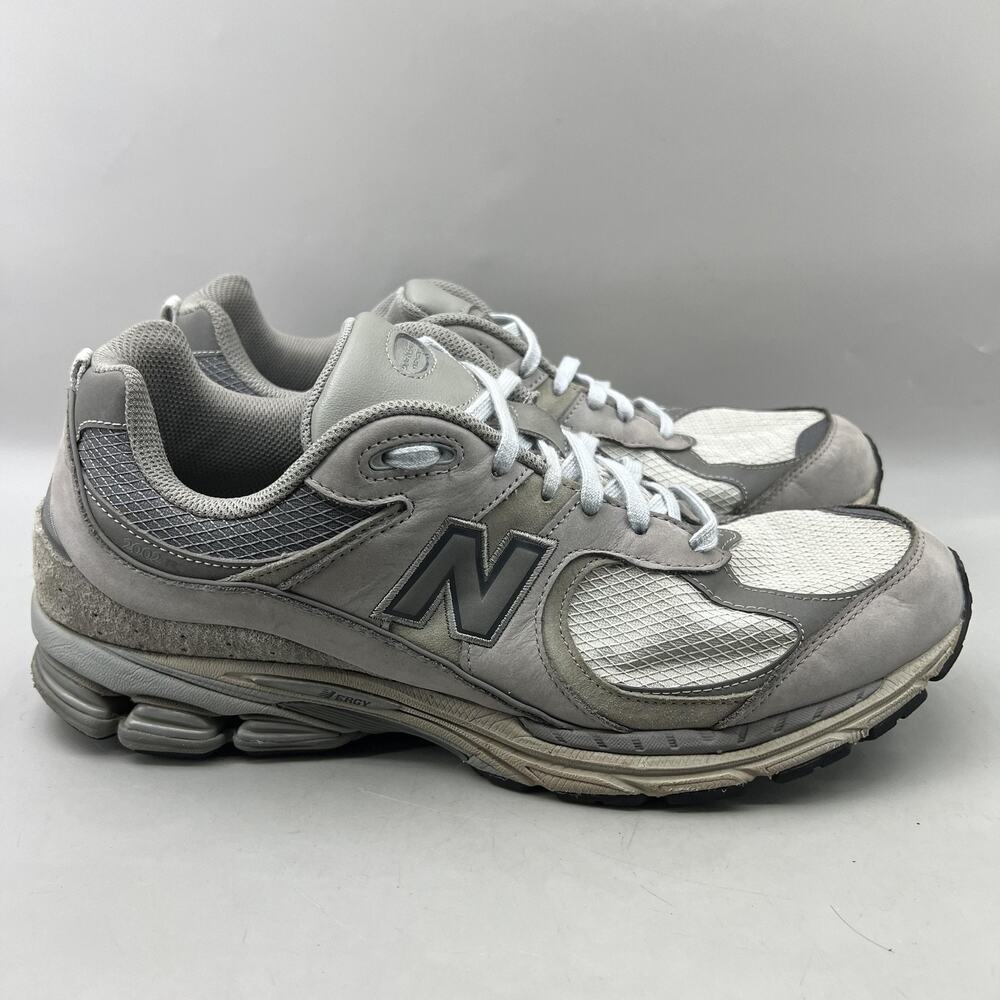 New Balance 2002R Pouch Shoes Men Size 14 D Gray Suede Mesh Comfort Low Sneakers